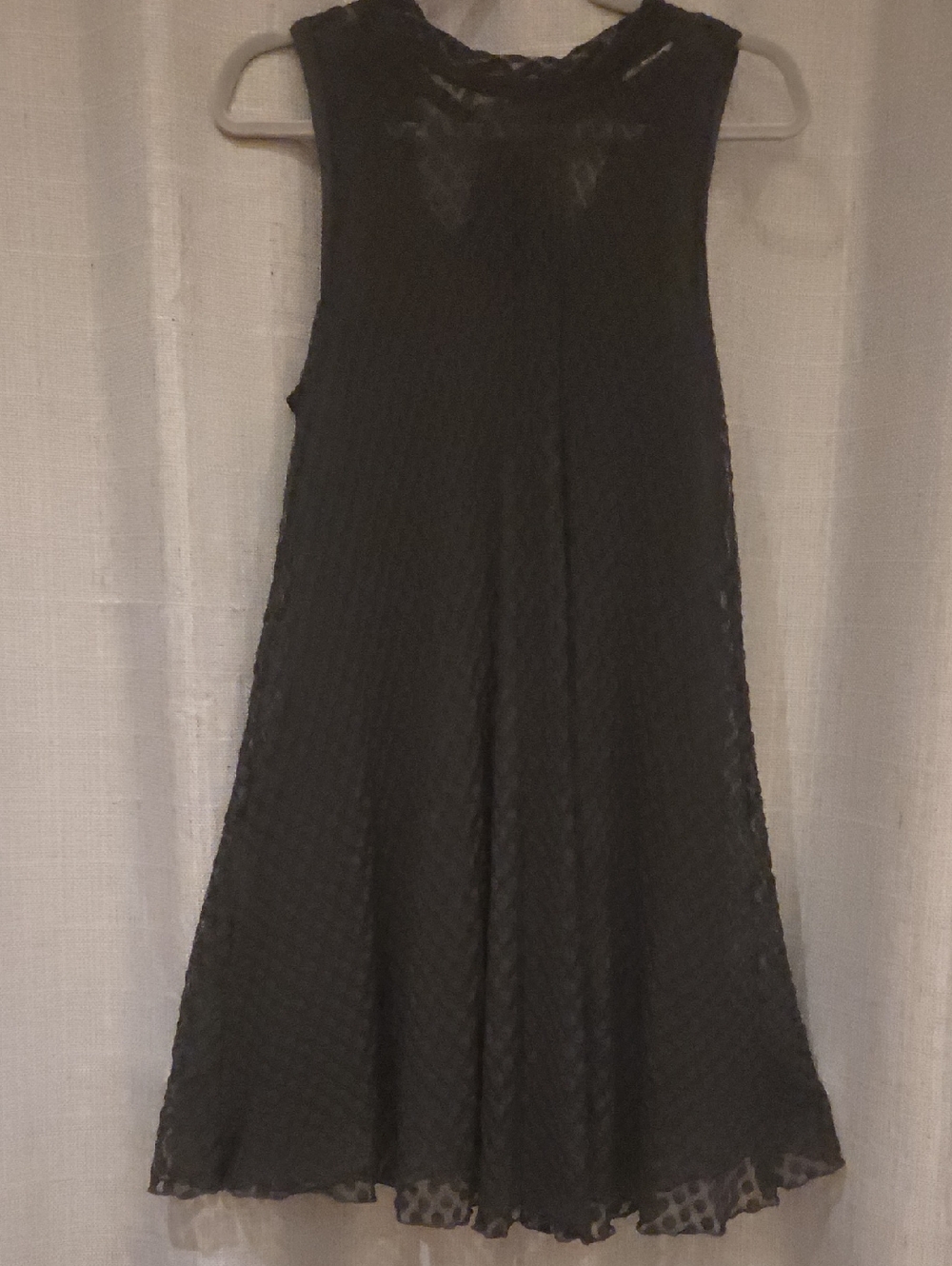 Soprano Black Sleeveless Midi A-Line Dress
